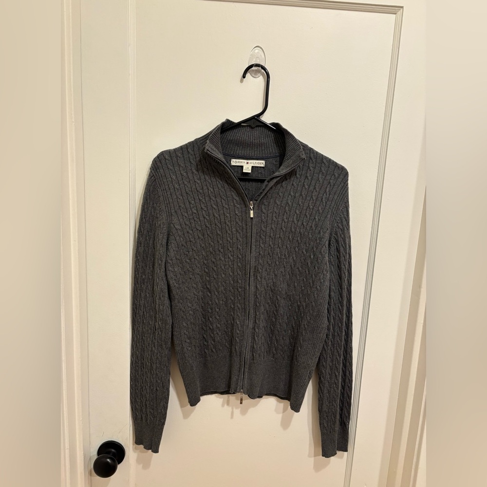 Tommy Hilfiger Dark Gray Women's Cardigan Large